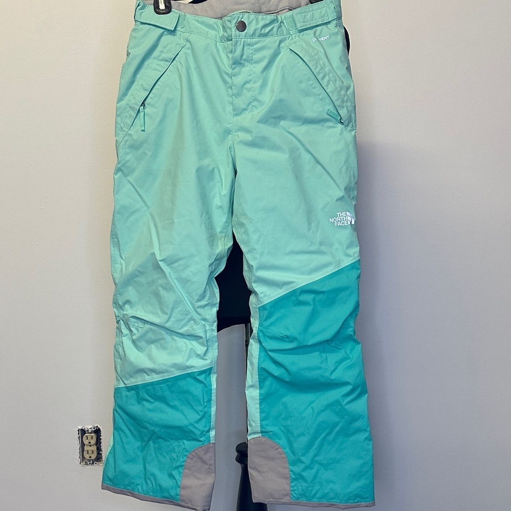 The North Face Mint & Teal Girls' Snow Pants size large